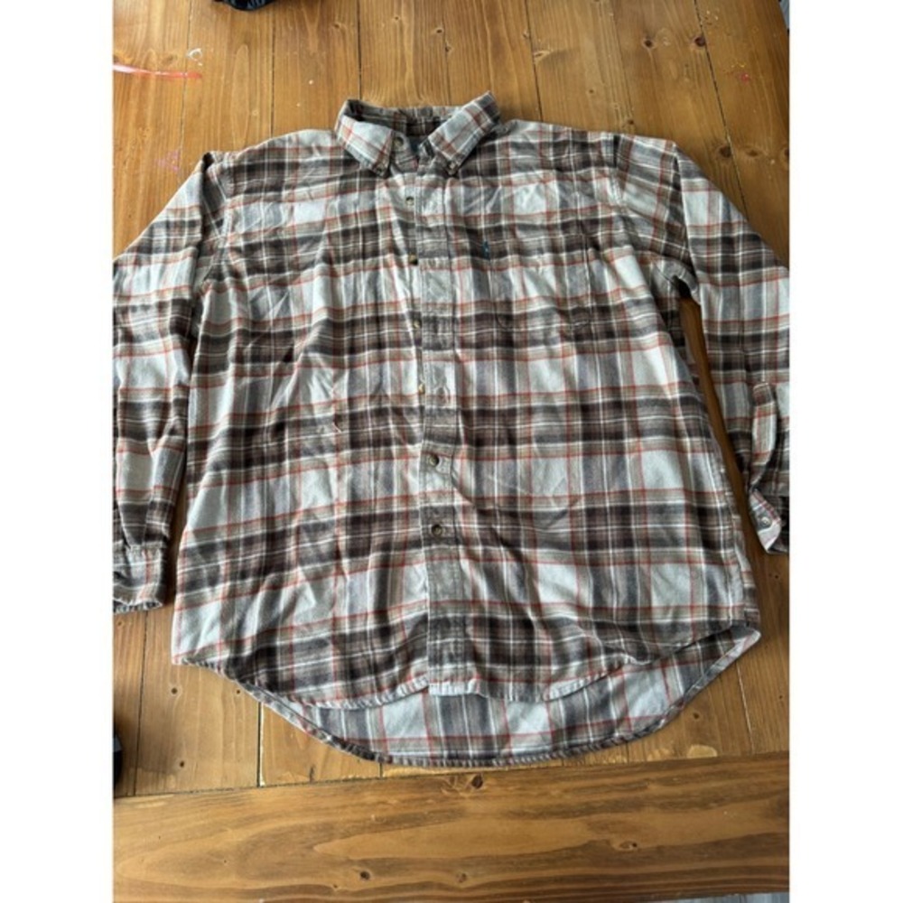 GH Bass & Co Plaid Flannel Shirt Long Sleeve Button Up Size XL Mens